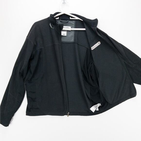 Columbia Soft Shell Jacket Men’s XL Black Lightweight Layering Glove Hooks Gear - Picture 8 of 12